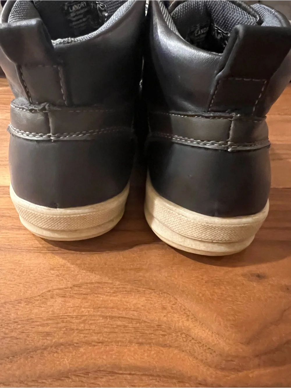 Landry Boys Youth Lace-Up Shoes Grey/Blue Size 1.5Y 👟💙
